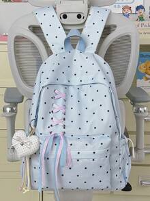 1pc New Korean Style Ins Backpack For Middle School And High School Students, Lightweight Versatile School Commute Backpack - Multicolor - View 8