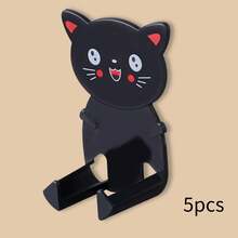 5pcs No-Drill Power Socket Hooks, Cartoon Cat Strong Adhesive Hooks, Kitchen Cat Sticky Hooks, Multi-Function Hooks - Multicolor - View 7