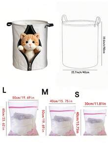 Multi Functional Large Laundry Basket/Dirty Clothes Basket,Laundry Hampers Bags,Creative Zipper Animal Pattern Design -Foldable Circular Clothes Basket,Portable Laundry Bag,For Bathroom/Bedroom,Dormitory,Housewarming Gift - Multicolor - View 10
