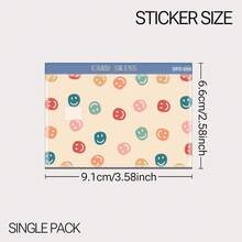 1pc Colorful Smiling Face Pattern Card Sticker, Removable No-Residue PVC Decal, Ultra-Thin Scratch-Resistant Credit Card Protective Film - View 2