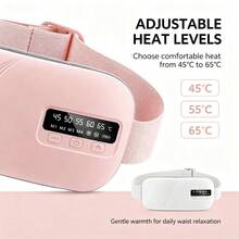 Warm Uterus Waist Belt Massager With Digital Display, Menstrual Relief Device, USB Heated Graphene Gemstone Heating Waist Support Belt, Waist Massage Massager - Multicolor - View 10