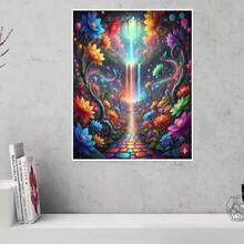 DIY 5D Diamond Painting Kit - Full Drill Round Diamonds, Floral Pattern, Home Decor Acrylic Craft Set, Frameless Gift Creative Diamond Painting Set - View 12