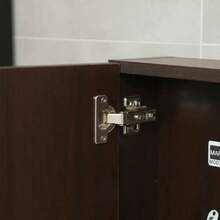 Botiquín Organizador con Espejo de 27 * 37 * 12 cm, Gabinete de Pared con Espacio de Almacenamiento para Baño, Varios Colores Disponibles - Marrón Chocolate - Ver 6