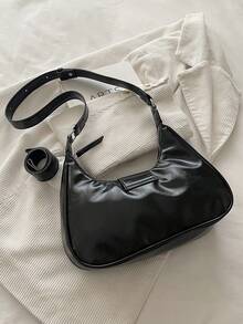 Niche Design Chain 2026 New Women's Bag Fashion Gothic Style Rivet Underarm Bag Handbag Shoulder Bag Solid Color Studded Chain Shoulder Bag - Black - View 10