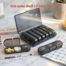 7/1 Weekly Pill Organizer, 4 Compartments Per Day, Large Capacity Daily Pill Box, 7-Day Portable Travel Pill Case, Light-Shielding Pill Box, Suitable For Fish Oil, Vitamins, Nutritional Supplements, Medications - one-size - View 10