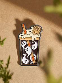 Halloween Ice Cream Enamel Brooch, Wizard Hat Ghost Pumpkin Brooch, Lapel Badge Accessory, Suitable As Jewelry Gift For Friends To Wear On Halloween - Multicolor - View 12