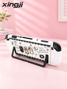 Xingji, 1pc Cartoon Cat Graffiti Pattern Game Console Protective Case, Suitable For Switch2 (2025)/Switch OLED/Switch Console, Made Of Soft TPU Material Soft Shell/Hard Shell, Universal Storage Bag, No Disassembly Required, Anti-Drop Anti-Dust, Ideal Gift Compatible With Switch Gamers - View 11