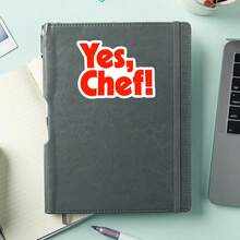 1PC Workplace Culinary Decal Sticker, Yes Chef Cooking Humor Vinyl Sticker For Kindle Laptop, Waterproof Laptop Sticker For Water Bottle Journal Travel Case, Unique Gift For Pastry Chefs Bakers Coworkers Friends - Multicolor - View 5
