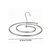 1pc Spiral Clothes Drying Rack, Snail-Shaped Stainless Steel Blanket Hanger With Hooks, 360° Ventilated Blanket Drying Rack, No Assembly Required, Space-Saving, Suitable For Quilts, Bed Sheets And Duvets - Multicolor - View 5