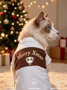 Kaos Hewan Peliharaan Motif Natal 2026 yang Menyenangkan, Cocok untuk Kucing dan Anjing, Perlengkapan Liburan Kucing yang Lembut dan Ramah Kulit, Pakaian Natal Lucu untuk Membuat Anjing Bahagia - MultiWarna - View 6
