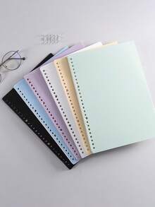 1pc Morano Color Waterproof Removable Cover For Binder, High-Quality Creative Detachable Frosted Cover Binding Planner (Without Rings),Back To School,School Supplies - Multicolor - View 8
