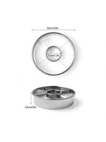 2pcs Stainless Steel Donut Mold, Bread Ring Press Cutter, Home Dessert Cookie Mold, Baking Tool - View 8