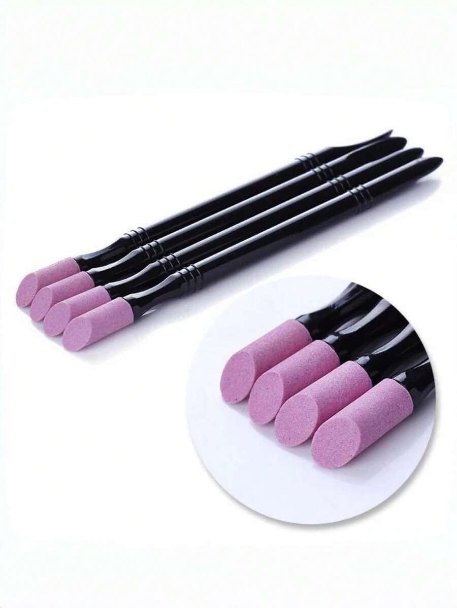2pcs Dual-Ended Quartz Nail Polishing Pens, Multifunctional Dead Skin Remover, Fine Nail Surface Polishing, Compact And Portable, Practical Daily Nail Care Tool - Polishing Pen - View 1