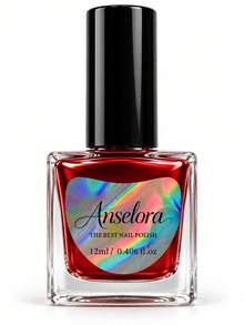 Anselora 12ml Kutek Kuku Merah Delima Metalik, Kutek Cair Kilap Tinggi Cepat Kering, Mudah Diaplikasikan, Hasil Akhir Metalik Tahan Lama, Manikur DIY, Cocok untuk Penggunaan Sehari-hari dan Pesta Wanita - Merah - View 10