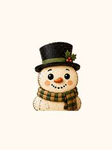1/6pcs Vintage Christmas Figurines Set, Rustic Snowman Fairy Reindeer Santa Nutcracker & Gingerbread House Tabletop Decorations, Farmhouse Xmas Decor For Mantel, Shelf, Entryway, Bedside Table, Holiday Display & Winter Home - Multicolor - View 11
