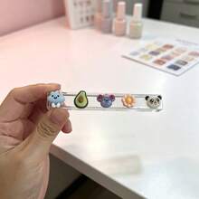 1pc Cartoon Animal Nail Art Pen Holder, Multi-Slot Nail Brush Display Rack, Large Capacity Nail Polish Pen Storage Box, Desktop Flower Heart Nail Art Pen Holder - Multicolor - View 13