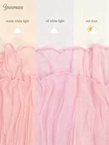 12 Pack Pink Cheesecloth Table Runner Boho Cheese Cloth Gauze Table Runners Semi Sheer Table Runner For Wedding Decor, Bridal Shower, Birthday Party - Multicolor - View 5