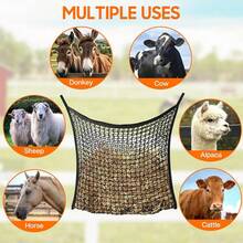 Hay Net Slow Feeder Bag For Horses, Cattle, Sheep, Donkeys, Goats, Livestock Feeding Supplies - Multicolor - View 1