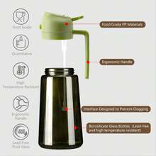 2-In-1 Olive Oil Spray Bottle 470ml With Handle Kitchen Oil Dispenser, Spray And Pour, Suitable For Cooking, Salad And Air Fryer - View 5