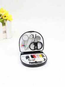 1 Set Kit de Costura Portátil Mini Negro - negro - Ver 2
