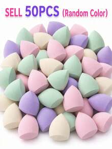 50PCS/30PCS/20PCS/10PCS/5PCS/1PC Super Soft & Bouncy Makeup Sponge, Dual-Use Dry/Wet Foundation Makeup Sponge, High Rebound Soft Makeup Sponge, Expands When Wet, Fine & Skin-Friendly, Helps Reduce Powder Absorption And Foundation Waste; Suitable For Foundation, Concealer, Loose Powder, Blush And Other Makeup, Pointed Design For Precise Application Around Eyes, Nose Wings And Other Detail Areas, Rounded Surface For Quick Large Area Foundation Application - Multicolor - View 8