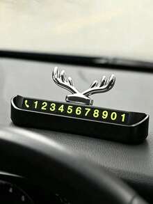 1pc Car Temporary Parking Card, Phone Number & License Plate Card, Car Interior Decoration Accessory - Multicolor - View 7