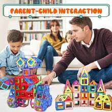DIY Magnetic Building Blocks: Educational STEM Toy For Ages 3+, Random Colors, Enhances Fine Motor Skills, Creativity And Focus-Perfect Creative Learning Gift/Halloween Surprise/Christmas Surprise/Back To School Gift - Multicolor - View 5