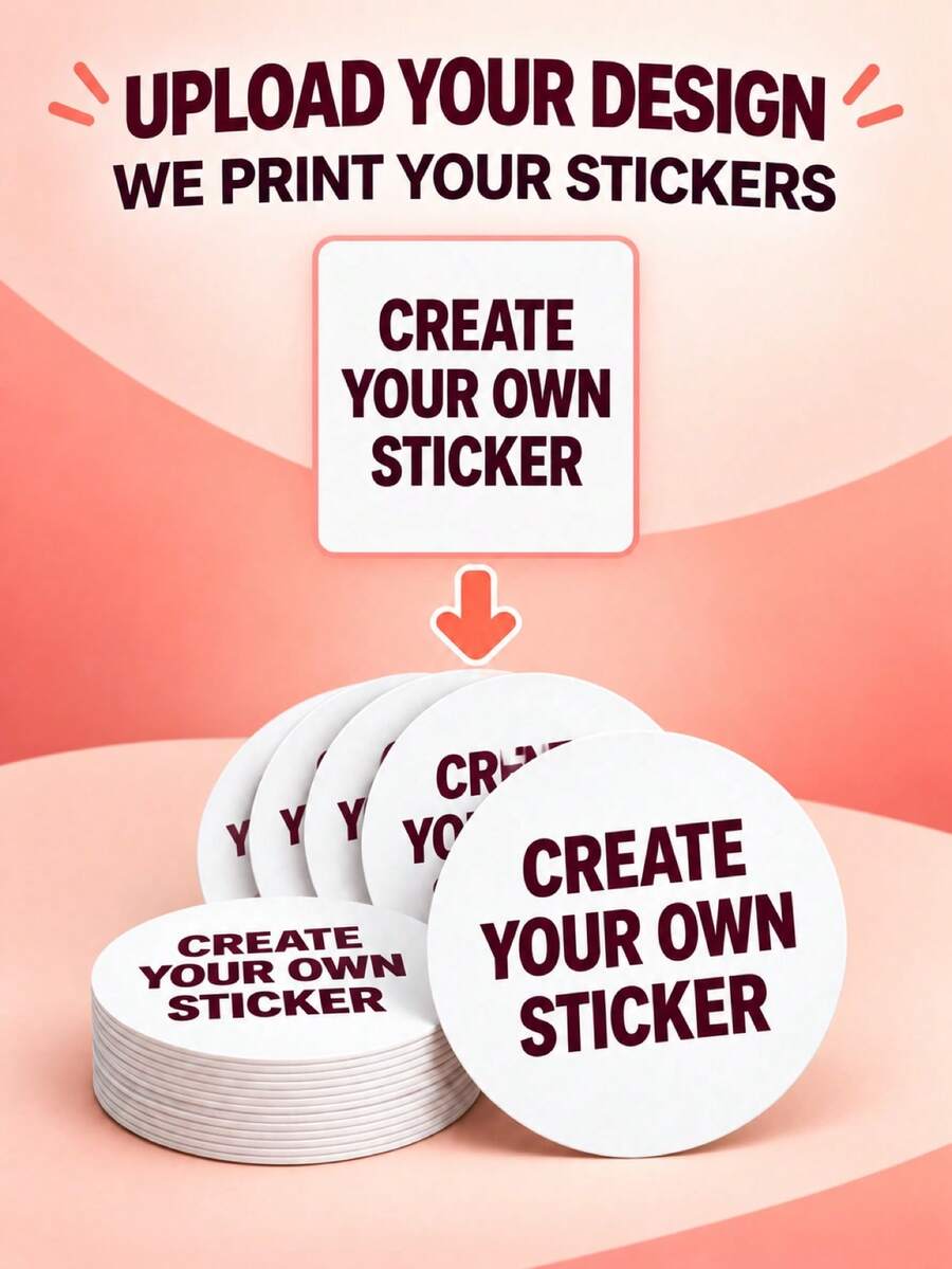 500/1000pcs Personalized Round Stickers, Custom Your Design Circle Labels With Logo, Photo Or Text, Waterproof Sticker Labels, Packaging Decor, Product Seals, Party & Event Supplies - Multicolor - View 1