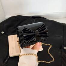 Girls' Shiny Bow Mini Crossbody Bag, Metal Chain Princess Style Coin Purse, Suitable For Daily Use - A - View 12