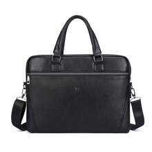 1pc Men's PU Business Briefcase 14.5 Inch Laptop Bag Large Capacity Handheld Crossbody Bag Multiple Colors Available For Commute Travel Office - Style 1 - View 14