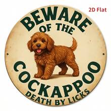 2D 1件裝 Beware Of Dog Roosterappoo 木製警告標誌，適用於庭院牆面裝飾、圍欄、車庫、室內牆面裝飾，絕佳禮物/無需用電 - TM40 - 查看 5