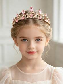 1PC Kids Rhinestone Crown Headband, Girl's Crown Perfect For Birthday Parties, Princess Dress-Up Performances, And Holiday Gifts - Multicolor - View 5