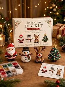 Christmas Bead Stringing Kit Set, Containing An Instruction Manual And A Set Of Handmade Materials. The Handmade Kit Is Suitable For Adults, Family Collaboration, Christmas Gifts, And Home Decorative Handcrafting. Handcrafting Set. - Sets - View 22