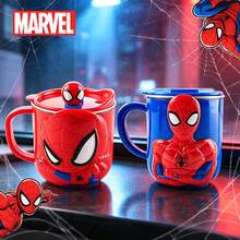 Monogram 1pc Officially Licensed Stainless Steel 3D Shaped Mug, Cute Cartoon Mug, Large Capacity Stainless Steel Straw Cup, Ergonomic Easy-Grip Design, Suitable For Water, Coffee, Milk And Juice, Perfect Birthday And Christmas Gift - Multicolor - View 3