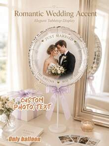 Customizable Photo Balloons - Personalize With Your Own Photos For Birthday, Wedding, Graduation And Anniversary Decorations - No Power Needed, Easy To Set Up - White, Pink, Gold, Black And Rose Gold Available - Perfect For Photo Ops, Party Supplies, Holiday Decor, Event Planning - Multicolor - View 2