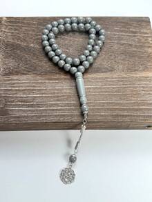 High Quality Resin Muslim Prayer Beads 45 Pieces Tasbih With Hollow Metal Pendant Islamic Prayer Beads Misbaha Eid Gift Multiple Colors Available - Multicolor - View 12