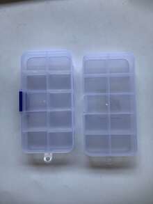 1pc Transparent Storage Box | Can Store Screws, Jewelry, And Other Small Items | Made Of Durable Transparent Shell With Secure Compartment Dividers, Storage Solution | Space-Saving Organizer | Transparent Plastic Shell, Convenient For Organizing Hardware Accessories, Especially Suitable For Back To School Season, Home, Office Or Travel Scenarios - Multicolor - View 10