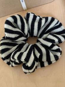 1pc Casual Polyester Warm Woolen Large Scrunchie Hair Tie Hair Accessory For Women Slouchy Chic - Multicolor - View 11