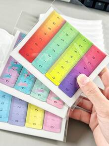 4/12pcs 2-In-1 Magnetic Ruler Bookmark, Creative Multi-Functional Ruler Magnetic Bookmark, Reward Small Gift Magnetic Stationery Supplies, For Daily Study, Reading, Students, Readers And Journal Lovers - Bookmark - View 7