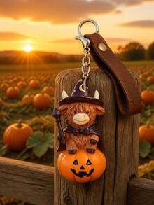 Halloween/Christmas Themed Highland Cow Acrylic Ornament. High-Definition Print, Wear-Resistant And Fade-Resistant,Suitable For Home Living Room - Multicolor - View 9