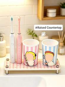 1pc Squishy Diatomite Water Absorbent Mat For Bathroom Countertop, Neutral Color Solid Pattern Quick Drying Toothbrush & Mouth Cup Drain Pad, Simple Style All Season Desk Organizer, Soft Surface Holder Mat For Wash Basin Vanity Daily Use - Multicolor - View 10