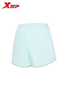 XTEP Woven Shorts | Women's New Ice Silk Cool-Touch Outdoor Sun Protection Sports Shorts, Ethereal Blue - Ethereal Blue - View 3