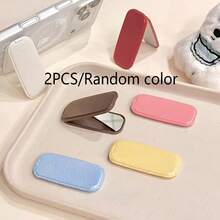 2pcs/Set (Random Color): Foldable Self-Adhesive Phone Stand With Built-In Mirror, Compatible With Smartphones And Tablets, Supports Landscape And Portrait Modes, Suitable For Video Calls, Gaming And Presentations - A - View 10