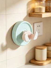 1pc Self-Adhesive Plug Holder, No Drill Wall Mounted Power Cord Organizer, Cute Cartoon Shape Plug Keeper, Plastic Socket Hook For Kitchen & Bathroom, Keep Cords Tidy, Easy To Install, Space Saving Home Storage Accessory For Electrical Plugs - Multicolor - View 11