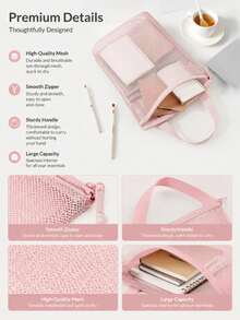 1/2/5pcs Large Waterproof Hanging Toiletry Storage Bag, Can Hold Coins And Small Items, Suitable For Home, Travel, Swimming, Gym, Dorm, Unisex Beach Storage Bag - Multicolor - View 5
