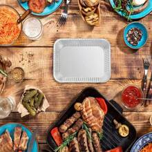 Disposable Aluminum Foil Baking Pan Set, 230ml With Lid, Perfect For Cooking, Baking, Catering, Food Preparation, Takeout And Freezing - View 3