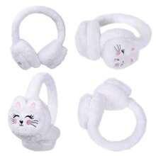 1pc Cute Cat Ear Plush Earmuffs, Women's Winter Warm Accessory - Multicolor - View 11