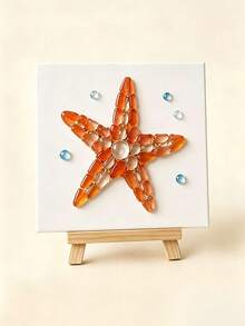 1pc DIY Sea Glass Mosaic Art Kit, Ocean Animal Theme. This All-In-One Craft Set Includes Easel, Tweezers And Other Tools, Suitable For Adult Handmade Crafts, Home Decor And Tabletop Decoration, Also Can Be Given As Birthday Or Holiday Gift. - Multiple Styles - View 11