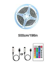 1 Roll 1m/3.3ft~15m/49.2ft Battery Powered LED Light Strip (Includes Battery) RGB Color Changing Dimmable LED Light, With 24-Key Controller, Suitable For Bedroom, Living Room, Home Room, Camping And DIY Decoration - 3535RGB - View 12
