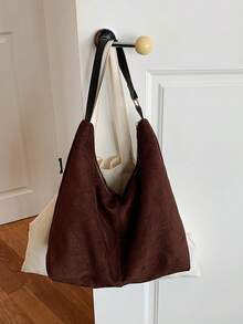 New Solid Color Diamond Quilted Minimalist Retro Women's Shoulder Bag - A - View 2